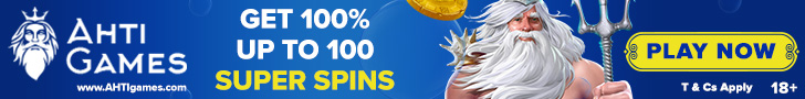 AHTI Games Casino 100% up to 100 Super Spins - BitCoin